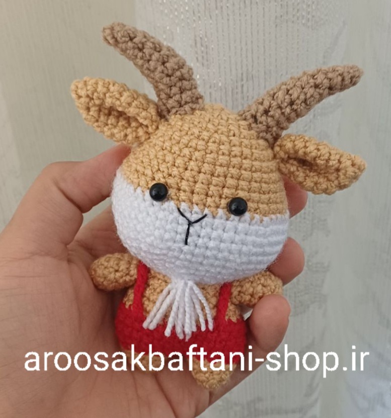 عروسک بافتنی حیوان مزرعه10سانتی بافت به رنگ دلخواه شما