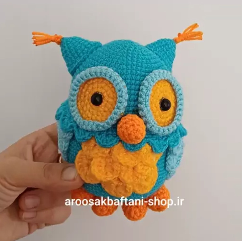 عروسک بافتنی جغدرنگی13سانتی هرکدام ۷۴۸تومن بافت بارنگ دلخواه شما